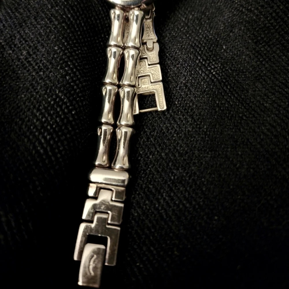 Ecclissi Bamboo link sterling silver watch